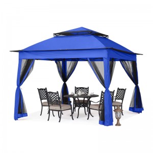 Garden Supplies Pergola Aluminium Outdoor Gazebo Outdoor Activity Use With Mosquito Net,Blue