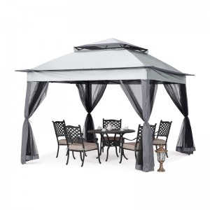 Garden Supplies Pergola Aluminium Outdoor Gazebo Outdoor Activity Use With Mosquito Net,Grey