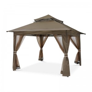 Garden Supplies Pergola Aluminium Outdoor Gazebo Outdoor Activity Use With Mosquito Net,Chocolate